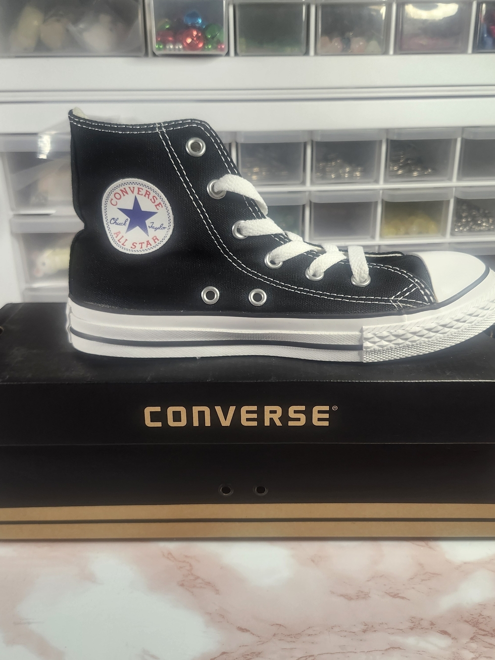 Converse Kids Black & White High Top Sneaker